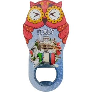 Dünyadan Hediyeler Italya Temalı Baykuş Magnet Kapak Açacak