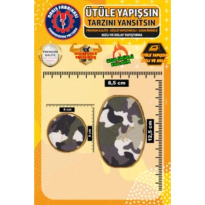 Nakış Fabrikası Ütü Ile Yapışan Nakışlı Patch Arma Peç, Kamuflajlı Yama (2 Adet), Kaliteli Nakış Dokuma Aplike Yama