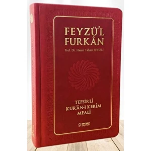 Feyzü'l Furkan Tefsirli Kur'an-ı Kerim Meali (Sempatik cep boy) - Sadece Meal - Ciltli) Bordo