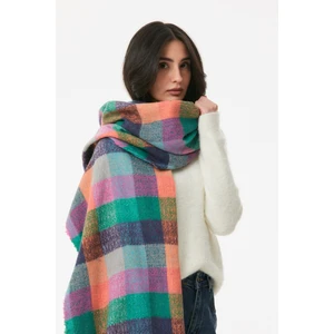 Ekose Desenli Yumuşak Dokulu Şal