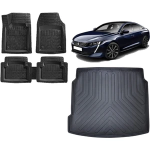 Sare Tuning Peugeot 508 2022 Uyumlu 3D Bagaj Havuzu ve 4d Luxury Havuzlu Paspas
