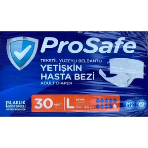 Tekstil Yüzeyli Bel Bantlı Yetişkin Hasta Bezi Large 30'Lu 3 Paket 90 Adet