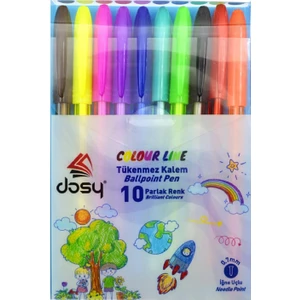 Colorline Tükenmez Kalem 0 7 mm 10 Lu Set Blisterli