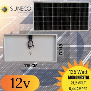 135W 150W Half-Cut Watt Monokristal Solar Güneş Paneli A Sınıf 12 Volt