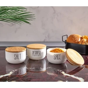 Senin Dükkanın 3'lü Yaldızlı Baharat Seti Salt-Pepper-Spice