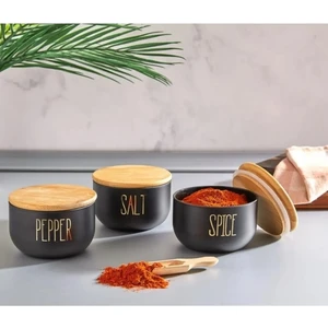 Senin Dükkanın 3'lü Yaldızlı Baharat Seti Salt-Pepper-Spice