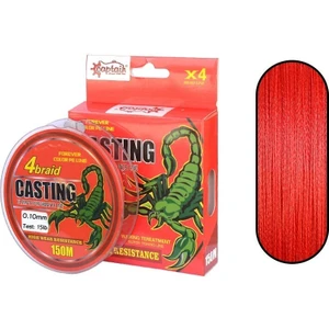 Casting Pe 4 Kat Spin Ip Misina 150MT Kırmızı