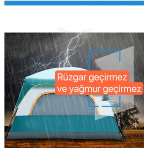 - Büyük Uzay Açık Kamp Çadırları 8-10 Kişi Çift Kat 1 Oda 1 Oturma Odası Kamp Çadırı 380*260*200 CM
