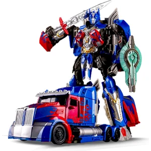 Dönüşen Robot Oyuncaklar, Autobot Oyuncakları, Dönüşen Araba Modelleri Aksiyon Bebekleri, Hero Optimus Prime Dönüşen Oyuncaklar, Dönüşen Oyuncak Kamyonlar Aksiyon Bebekleri (Mavi) (Yurt Dışından)