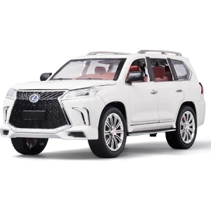 Oyuncak Arabalar Lexus 570 Boys Büyük Off-Road Suv Model Araba,1/24 Döküm Metal Araba Oyuncakları,ışıklı Sesli ve Geri Çekilebilir Oyuncak Araba,oyuncak Arabalar 4-7 Yaşındaki Erke (Yurt Dışından)