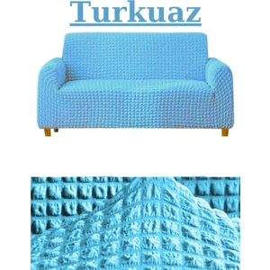 Bürümcük 3 Kişilik Koltuk Örtüsü Boydan Eteksiz Streç Esnek Lastikli Çekyat Kanepe Kılıfı