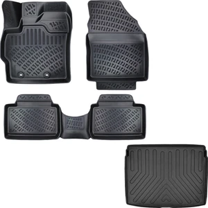 Toyota Yaris Cross 3D Havuzlu Paspas + 3D Bagaj Havuzu Üst Paspası 2022 Uyumlu Sonrası - Rizline