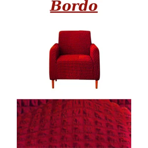 Bürümcük Tek Kişilik Koltuk Örtüsü. Eteksiz Streç Esnek Lastikli Berjer Kılıfı