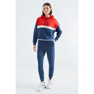 Tommy Life Parlament Kapüşonlu Renk Bloklu Kadın Eşofman Takım - 95327