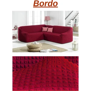 Bürümcük L Köşe Koltuk Örtüsü. Boydan Eteksiz Streç Esnek Lastikli Çekyat Kanepe Kılıfı.