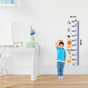 Bi'Şey Dükkan 25X95 Sevimli Hayvanlar Temalı Yapışkansız Çıkarılabilir Çocuk Boy Ölçer