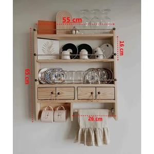 Dekoratif Ahsap Terek 65X55 cm