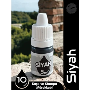 Tuğset Etiket Kaşe Istampa Mürekkebi 5 ml  - SIYAH-T863