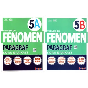 Fenomen Yayıncılık 5. Sınıf Paragraf A - B Soru Bankası 2 Kitap
