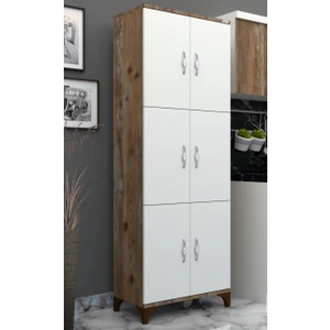 Buzkan Mobilya %100 mdf 6 Kapaklı Çok Amaçlı Banyo Dolabı
