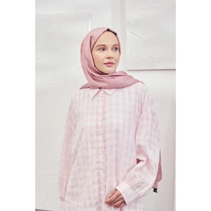 Armanda Italyan Jakar Geometrik Desen Şal - Yeni Jakarlı Trend Şal Scarf - Pudra