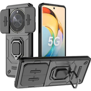 Honor X50 Slayt Lens Koruma Pc + Tpu Kickstand Cover (Yurt Dışından)