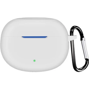 Realme Buds T100 Kılıf Askılı Mat Silikon Beyaz