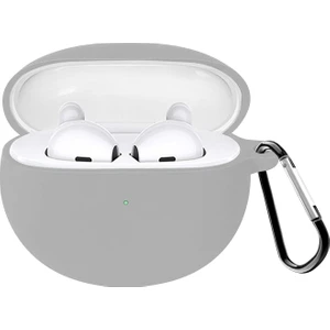 Xiaomi Redmi Buds 4 Active Kılıf Askılı Mat Silikon Gri