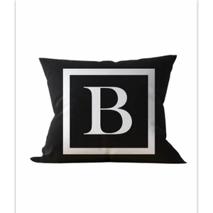 B Harfi Çift Taraflı Kırlent Kılıfı