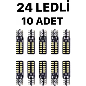 T10 LED Dipsiz 24 Ledli Metal Ultra Beyaz Park, Plaka, Tavan Ampulü