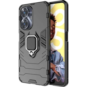 Oppo Realme C55 Halka Standlı Darbeye Dayanıklı Telefon Kılıfı (Yurt Dışından)