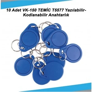 10 Adet VK-150 Temic T5577 Yazılabilir-Kodlanabilir Anahtarlık