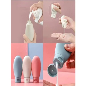 Mrt Bilişim 3 Adet Çok Amaçlı Seyahat Tipi Doldurulabilir Krem Şampuan Şişe Seti Krem Kutusu 60 ml 3 Adet