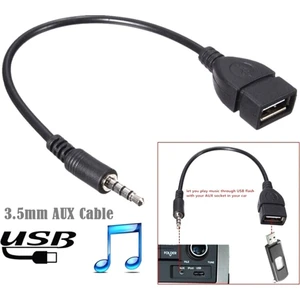 Betty Becky Adet 3,5 mm Erkek Ses Aux Jakı USB 2.0 Tipi A Dişi Dönüştürücü Adaptör Kablosu (Yurt Dışından)