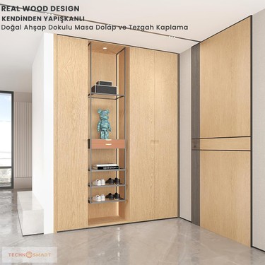 Technosmart 60×300CM Kendinden Yapışkanlı Doğal Ahşap Dokulu Fiyatı