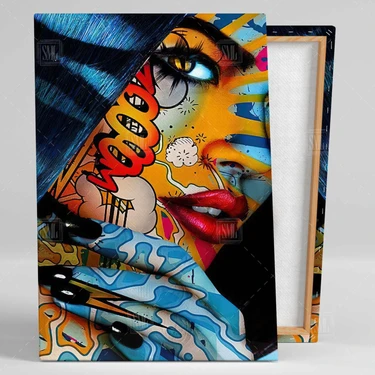 SML Tablo Sokak Sanatı Pop Art Comic Street Art Modern Dikey Fiyatı