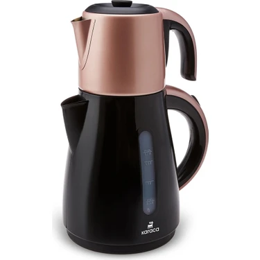 Karaca Daystar Rosegold Çay Makinesi 1 Litre Kapasite Çelik Demlikli Enerji