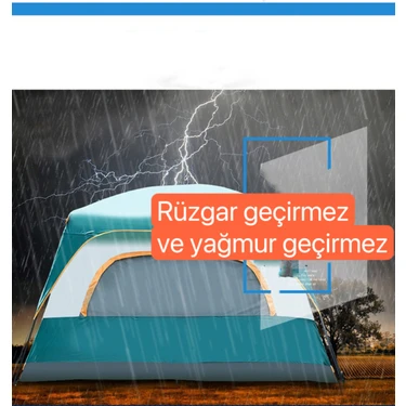 Shufa - Büyük Uzay Açık Kamp Çadırları 8-10 Kişi Çift Kat 1 Oda 1 Oturma Odası Kamp Çadırı