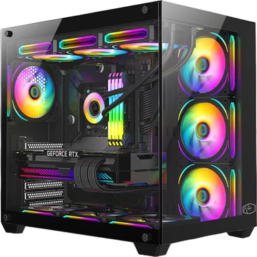 Gametech Prime V2  Tuş Kontrollü Rgb Fan Gaming Bilgisayar Kasası (7 x 120