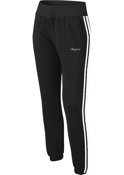 Erkek Çocuk Siyah Günlük Sporcu Eşofman Takımı 104CM-176CM Kollar Şeritli modelleri