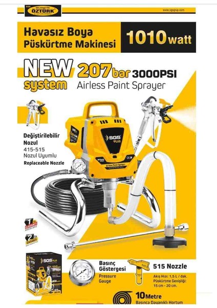 Havasız Boya Püskürtme Makinası 1010 Watt