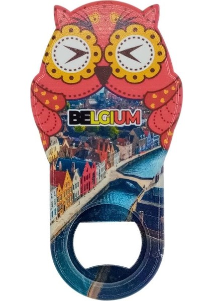 Belçika Temalı Baykuş Magnet Kapak Açacak