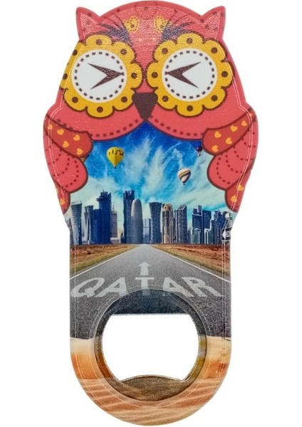 Katar Temalı Baykuş Magnet Kapak Açacak
