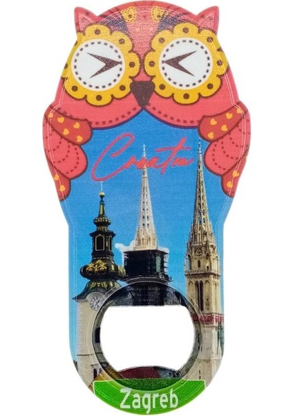 Hırvatistan Temalı Baykuş Magnet Kapak Açacak