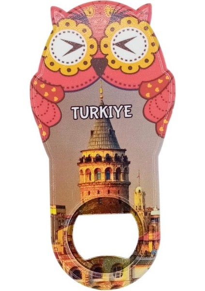 Türkiye Temalı Baykuş Magnet Kapak Açacak