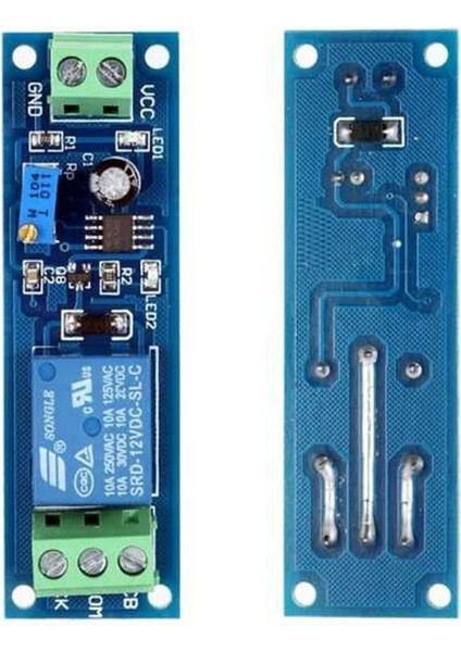 12V NE555 Zaman Ayarlı Tekli Röle Modülü