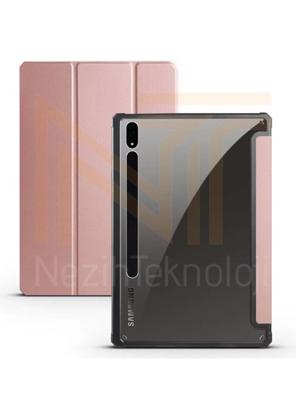 Samsung Galaxy Tab S9 Plus Uyumlu Katlanabilir Standlı Slim Back Smart Cover Tablet Kılıfı