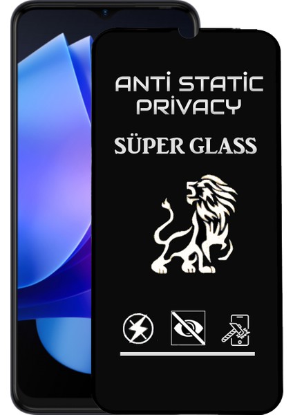 Caseworld Tecno Spark 10 Tam Kaplayan Anti Statik Hayalet Süper Cam Ekran Koruyucu