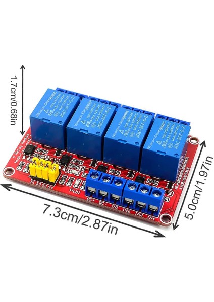 12V 4 Kanallı Kırmızı Işıklı Röle fiyatları
