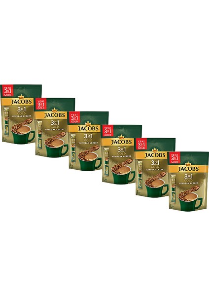 3ü1 Arada Gold Yumuşak Lezzet ( 10 Sticks x 6 )